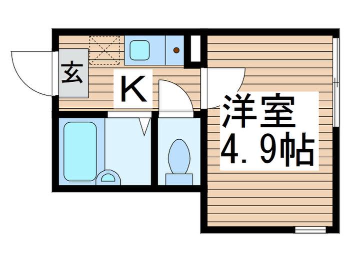 マーレ梅島(1K/1階)の間取り写真