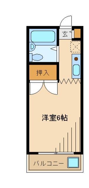 ハイツ・明和(1K/3階)の間取り写真