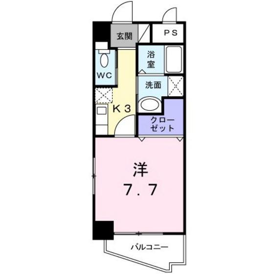 TURTLEONE(1K/6階)の間取り写真