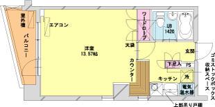 HF八丁堀レジデンスII(1K/3階)の間取り写真