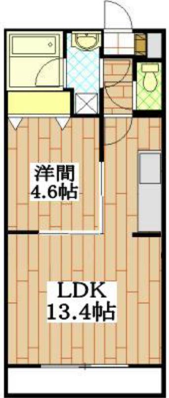 シーズンズ(1LDK/2階)の間取り写真
