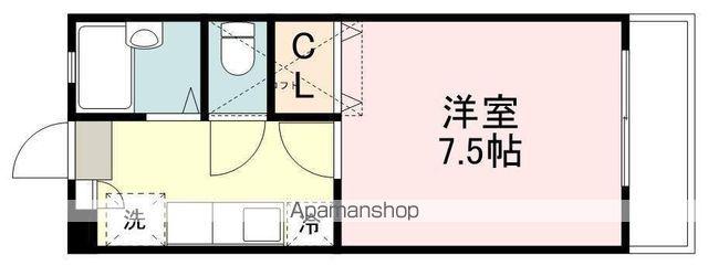 K-ハウス参番館(1K/1階)の間取り写真