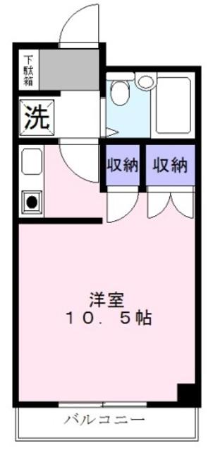 セブンヴィレッヂ(ワンルーム/3階)の間取り写真