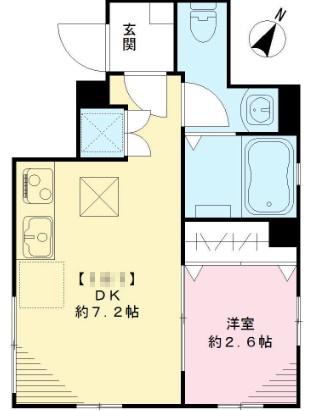 MAISON KOHARU(1DK/1階)の間取り写真