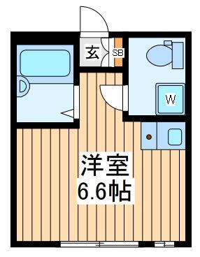 クラナカノシマ(ワンルーム/1階)の間取り写真