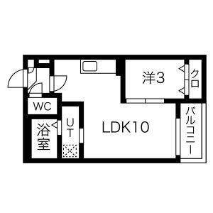 JACK NARUHAMAI(1LDK/1階)の間取り写真