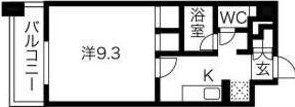 グランシャルマン新大阪(1K/4階)の間取り写真
