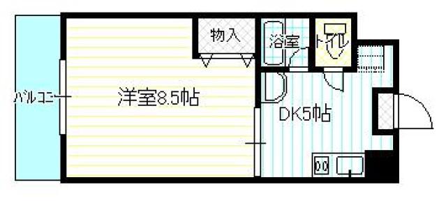 マンションエスペーロ(1DK/3階)の間取り写真