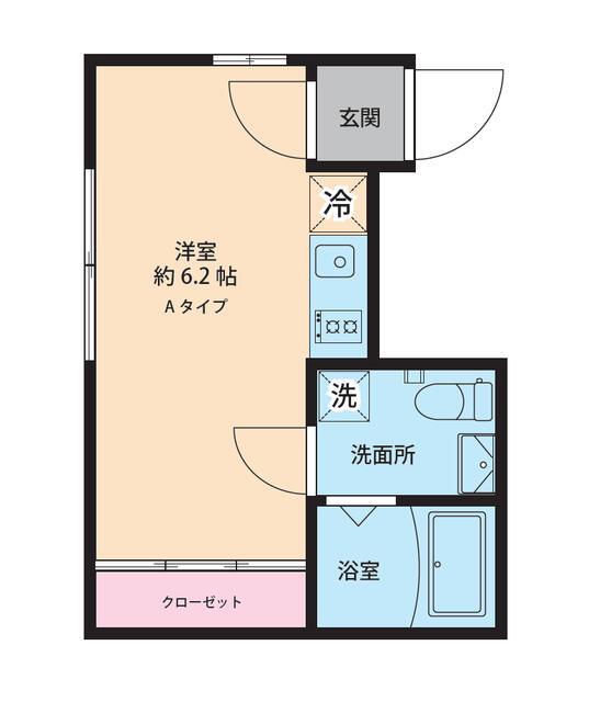 EN CASA久が原(ワンルーム/1階)の間取り写真