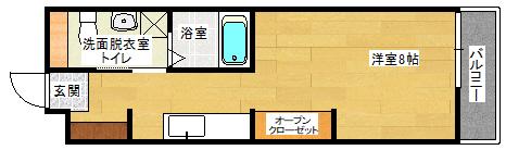COLLINA山根町(ワンルーム/5階)の間取り写真