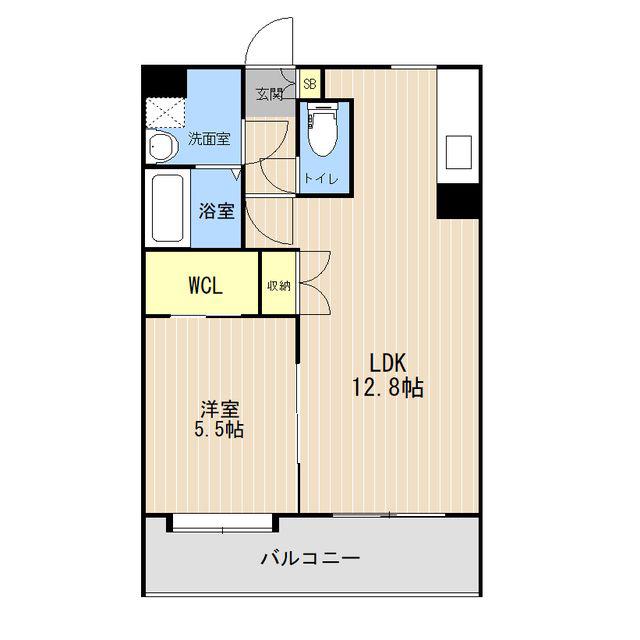 グランフィーネ新生(1LDK/6階)の間取り写真