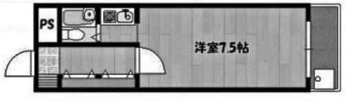 西明石ヤングパレス(1K/1階)の間取り写真