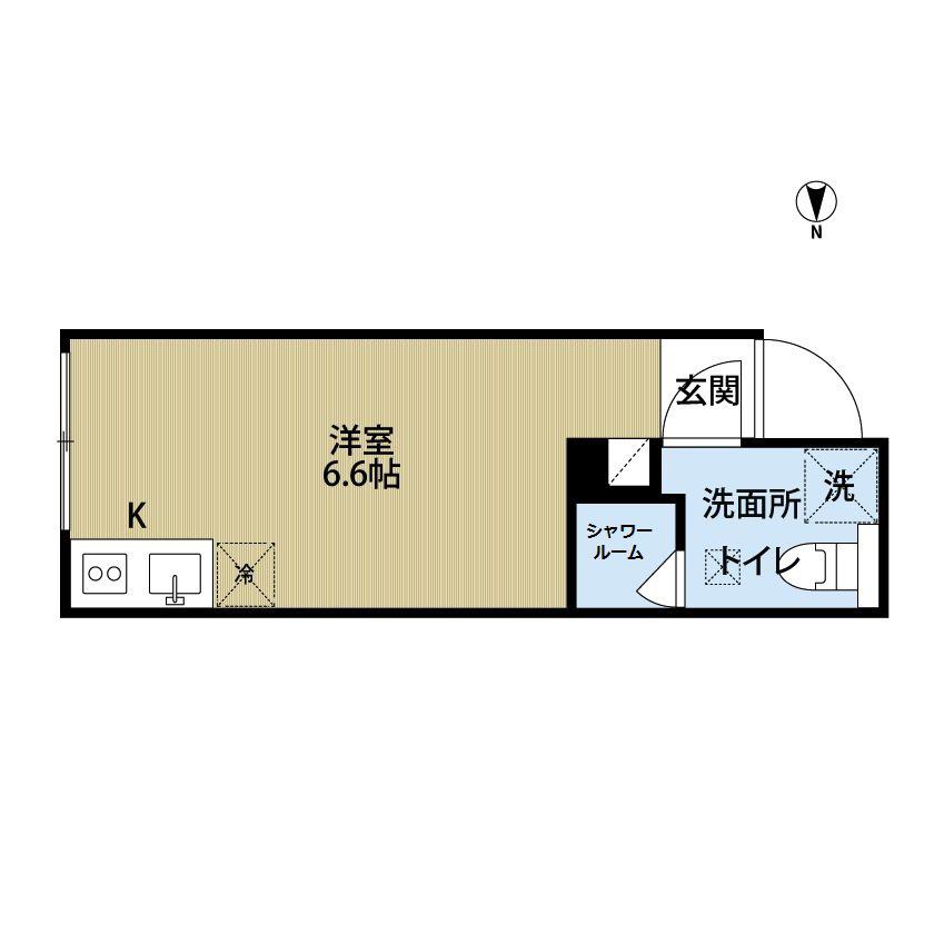 エスペランサ北小岩(ワンルーム/2階)の間取り写真