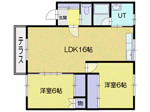 かぎろひ(2SDK/1階)の間取り写真