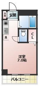 第7三井ビル(ワンルーム/1階)の間取り写真