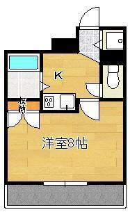 ヴィラアカデミア(1K/5階)の間取り写真