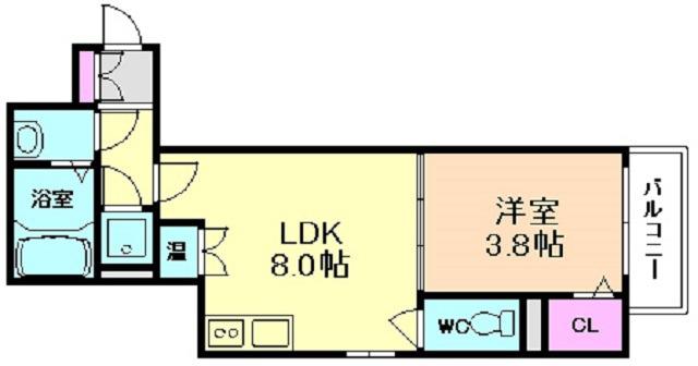 F ASECIA CASTOR(1LDK/3階)の間取り写真