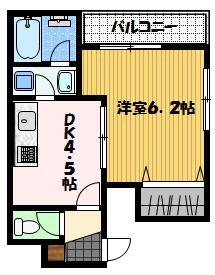 オーパスONE(1DK/3階)の間取り写真