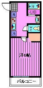 OPEN RISE大和田I(1K/1階)の間取り写真