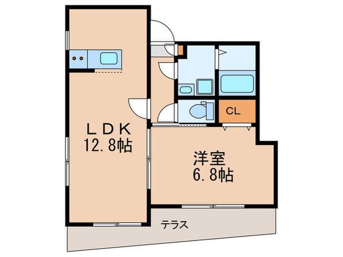 BEST STAGE JAY′S 新所沢(1LDK/1階)の間取り写真