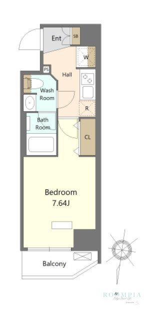 SHOKEN RESIDENCE早稲田(1K/5階)の間取り写真