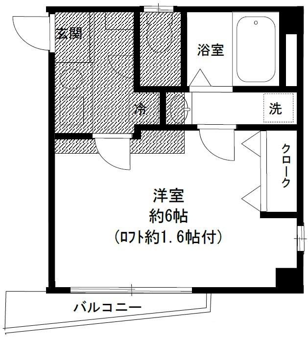 ボンヴィラージュ洗足(1K/3階)の間取り写真