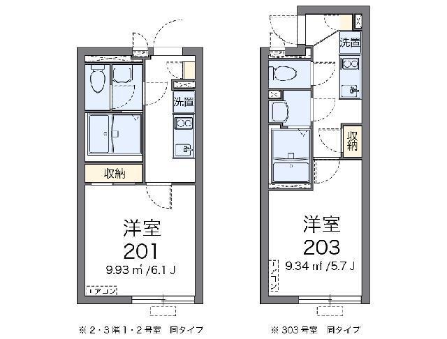 クレイノINOUE(1K/3階)の間取り写真