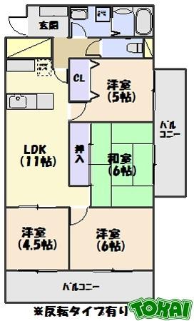 CENTURY HIGHLAND(4LDK/7階)の間取り写真