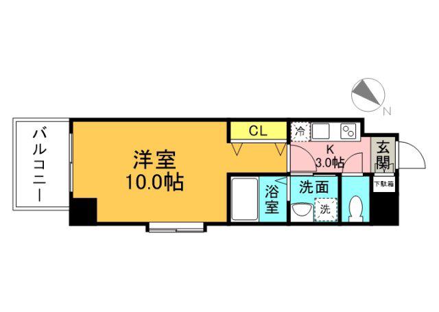 エイトバレー古市ANNEX(1K/12階)の間取り写真