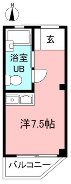 ユート柿生(ワンルーム/2階)の間取り写真