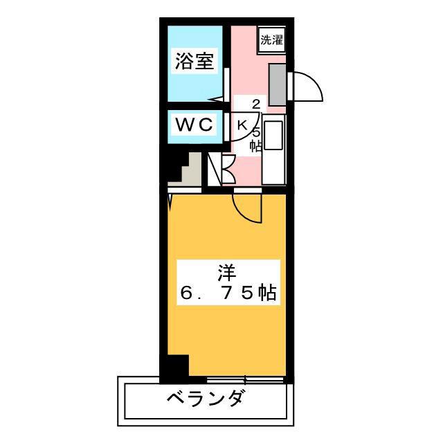スプリングヒルズ(1K/3階)の間取り写真