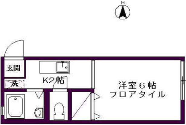 メゾンブランシェ(1K/1階)の間取り写真