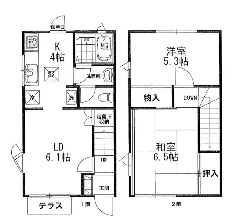 ファミールアリス(2LDK/2階)の間取り写真