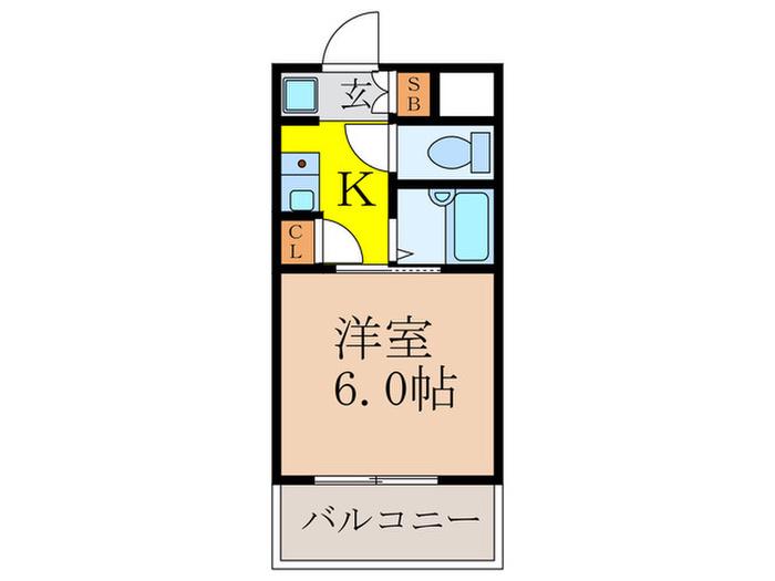 リーガル新大阪(1K/4階)の間取り写真