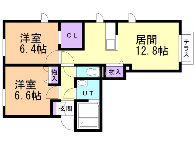 シャーメゾン レジーナ(2LDK/2階)の間取り写真
