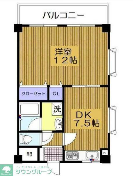 シエスタロワール(1DK/4階)の間取り写真