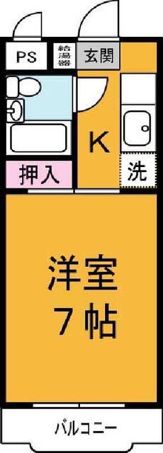 コーポルミエール(1K/3階)の間取り写真