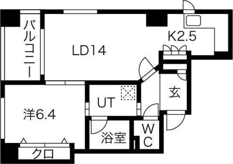ゼファー札幌ステーション(1LDK/9階)の間取り写真
