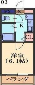メゾンエスポワール(1K/3階)の間取り写真