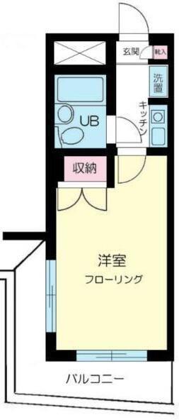 プレール方南町(1K/1階)の間取り写真