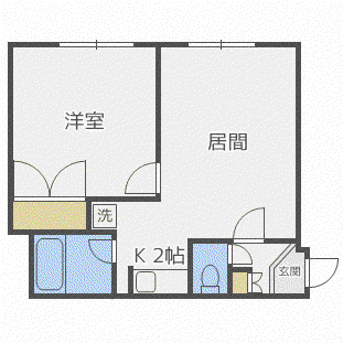 フォーマルハウト(1LDK/4階)の間取り写真