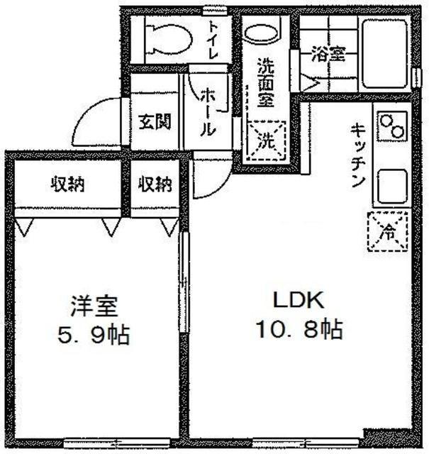 パナソレイユ(1LDK/2階)の間取り写真