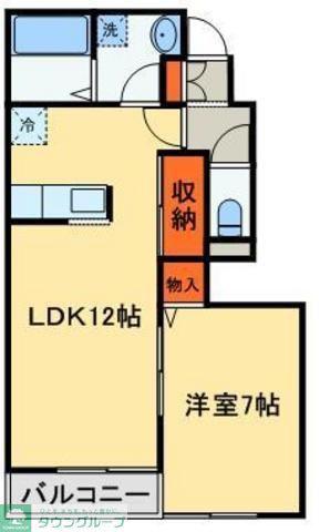 ブリーズ東海神(1LDK/1階)の間取り写真