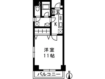 金谷ビル(1K/5階)の間取り写真
