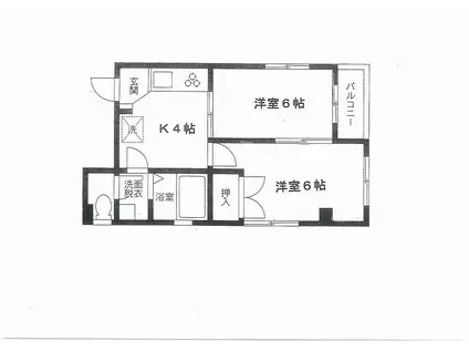 第2青木ビル(2K/3階)の間取り写真