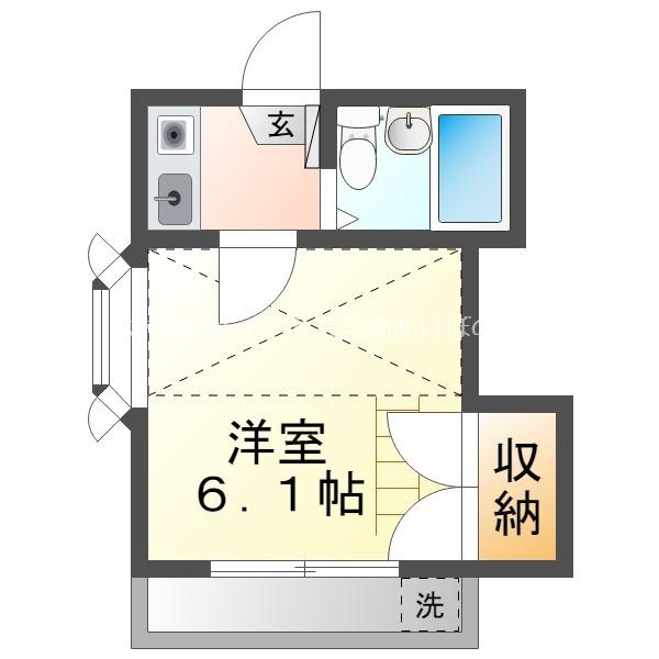 レオパレス豊橋第3(1K/2階)の間取り写真