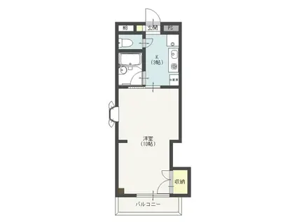 リブ.イン371(1K/3階)の間取り写真