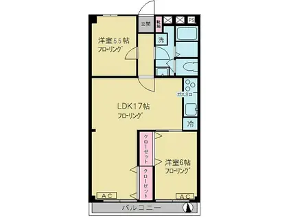 秀和小日向レジデンス(2LDK/3階)の間取り写真