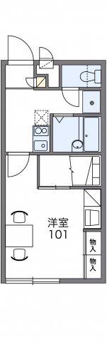 レオパレス上水野(1K/1階)の間取り写真
