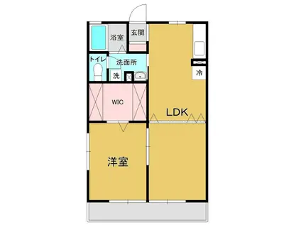 コーポグレイス(1LDK/2階)の間取り写真